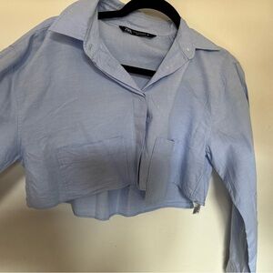 Zara cropped button up